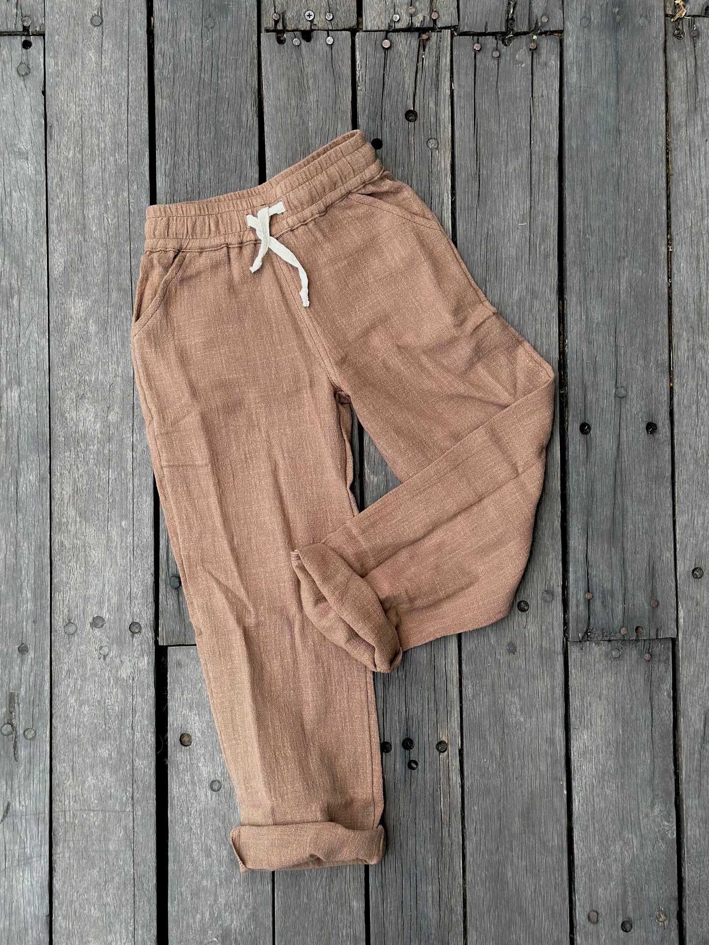 Wavy long pants coklat