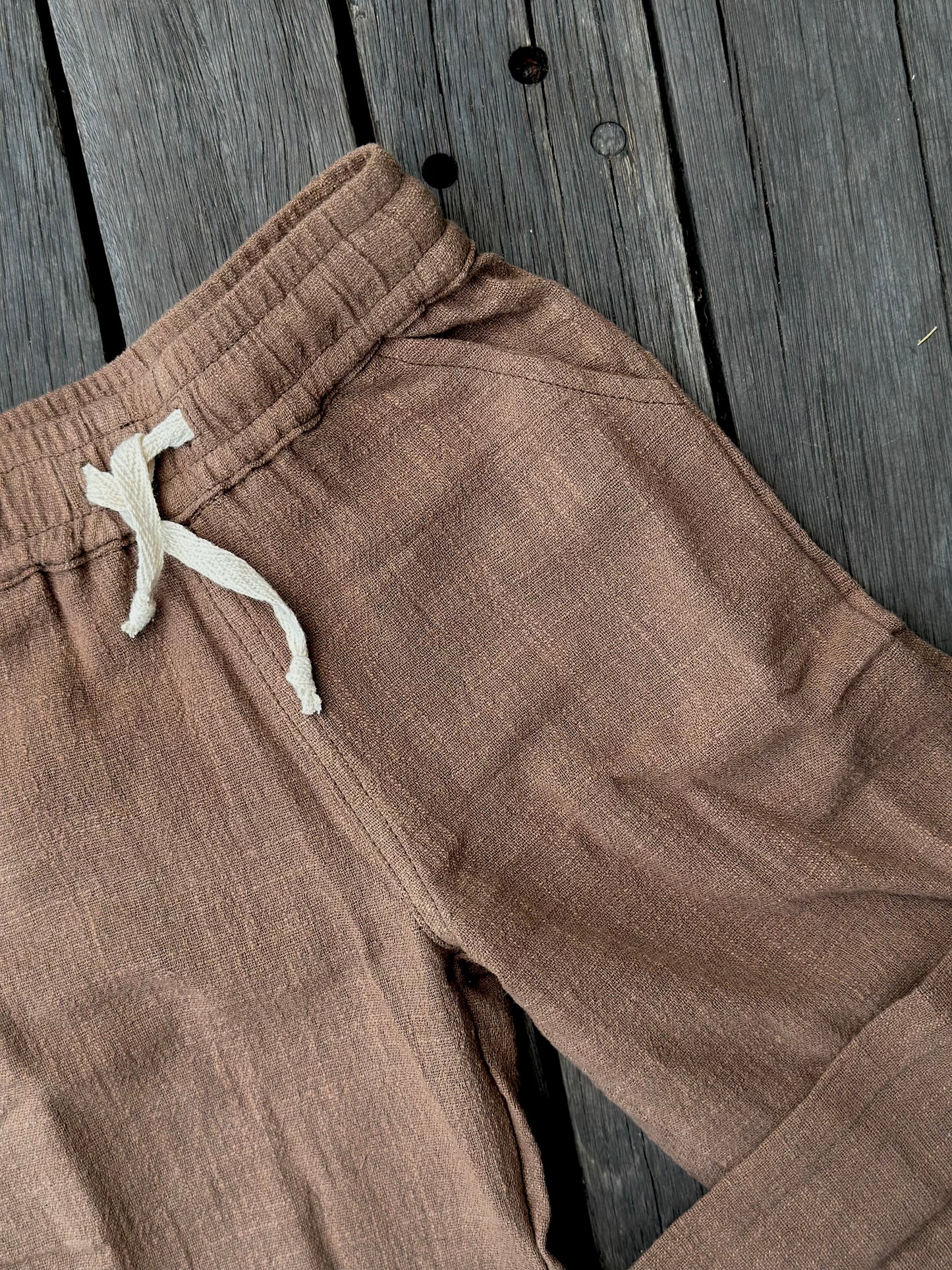 Wavy long pants coklat