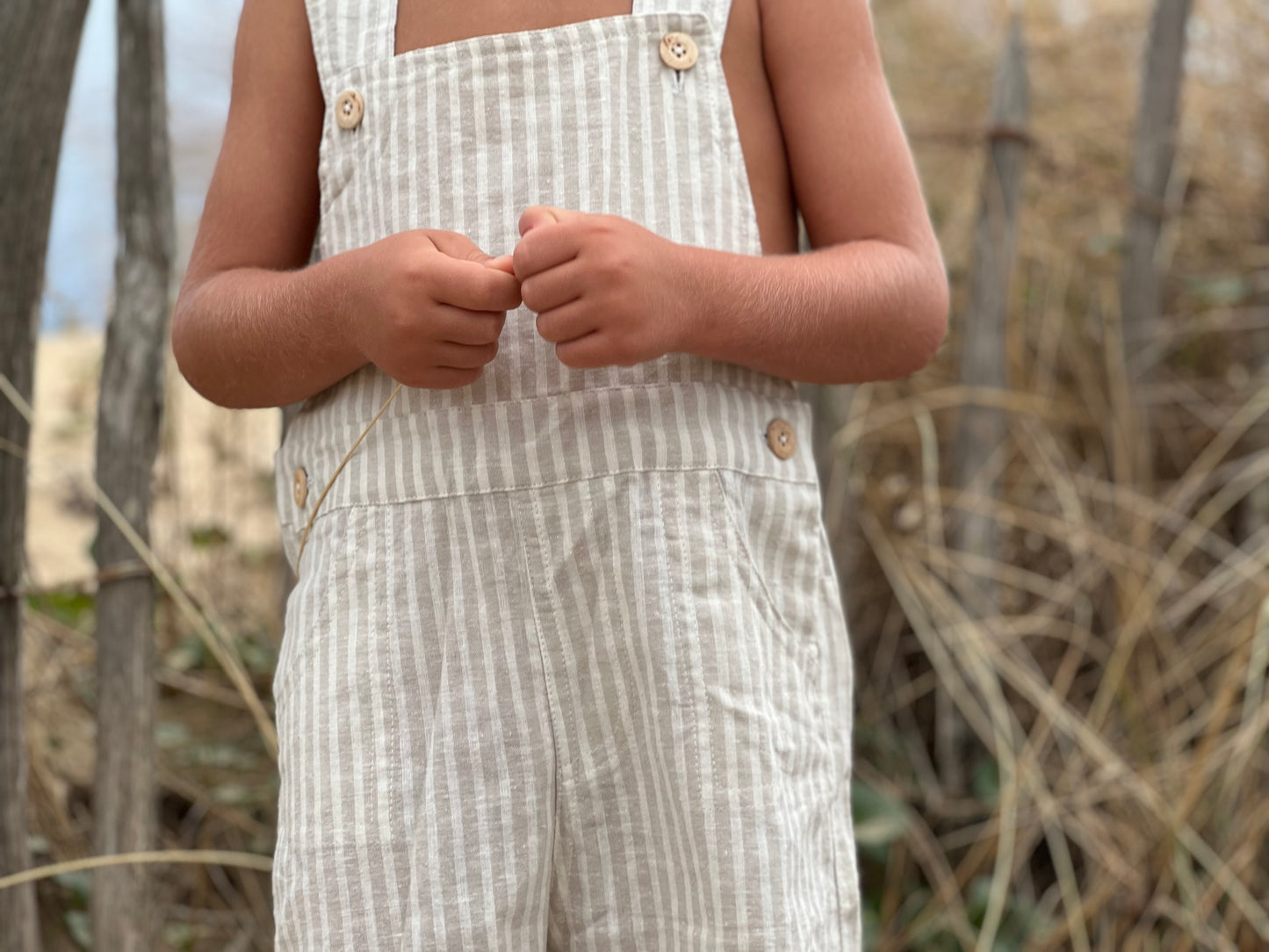 Hemp & organic cotton overall hemp stripes