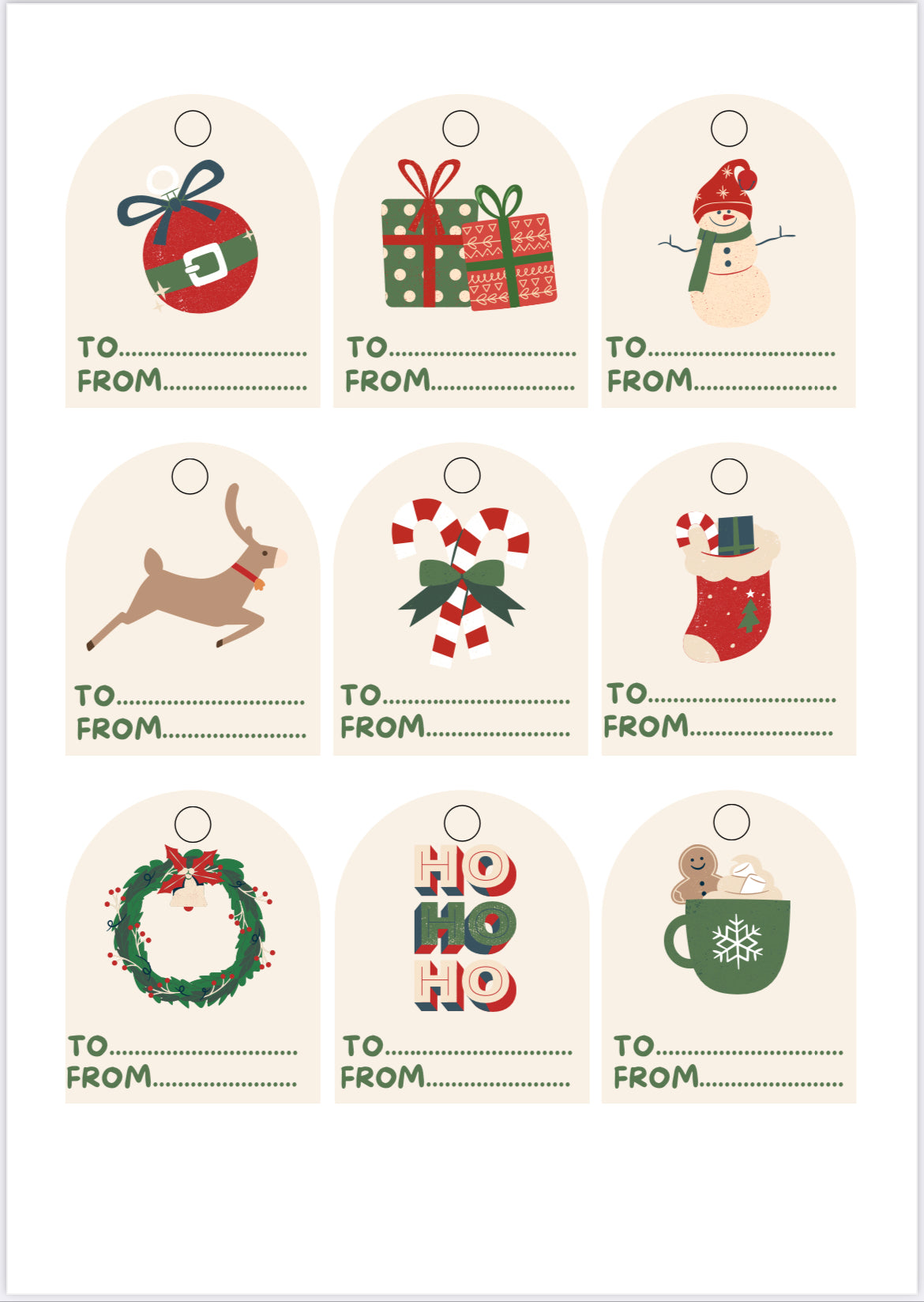 Dear Santa & TO/FROM Christmas Hangtags