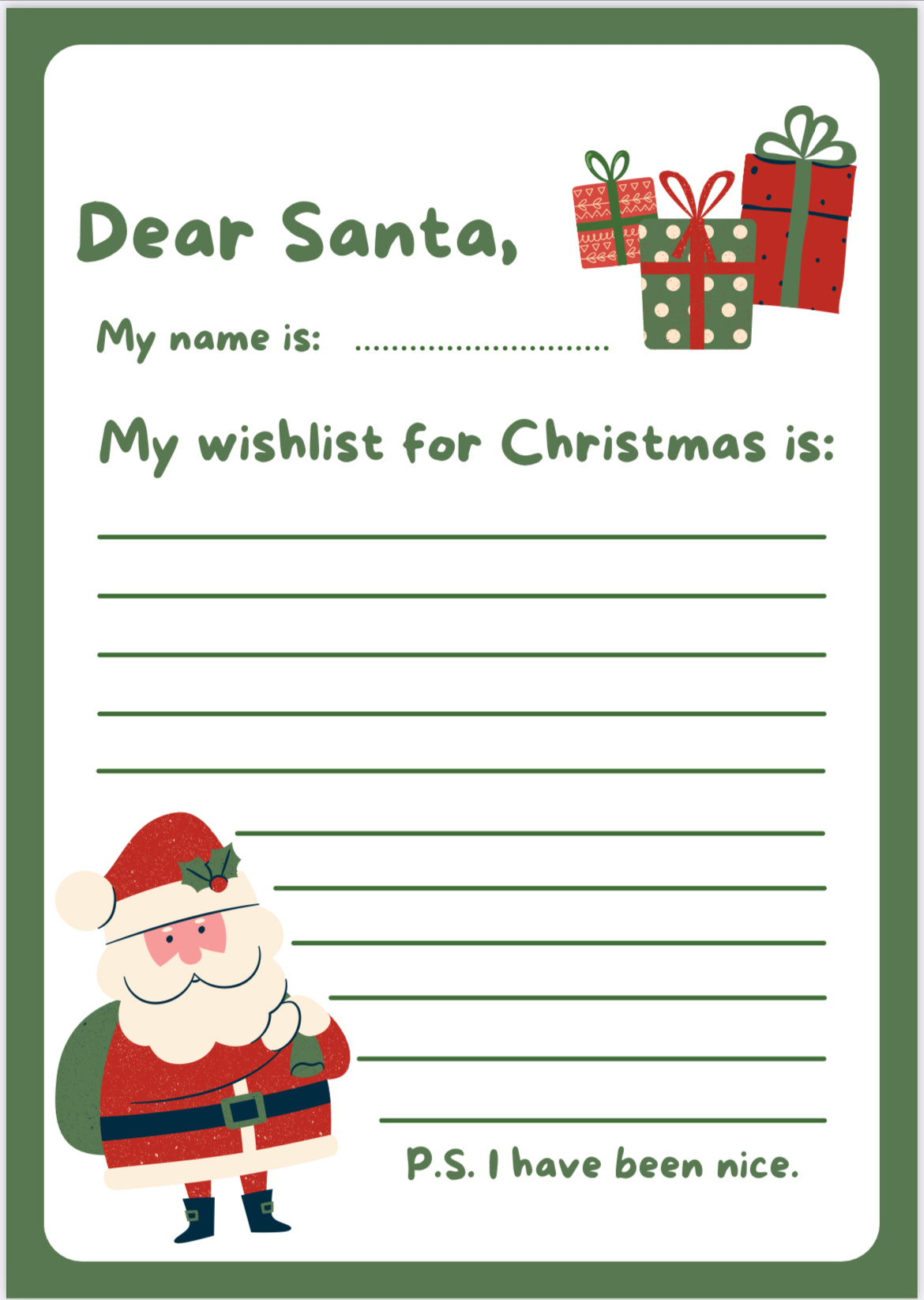 Dear Santa & TO/FROM Christmas Hangtags