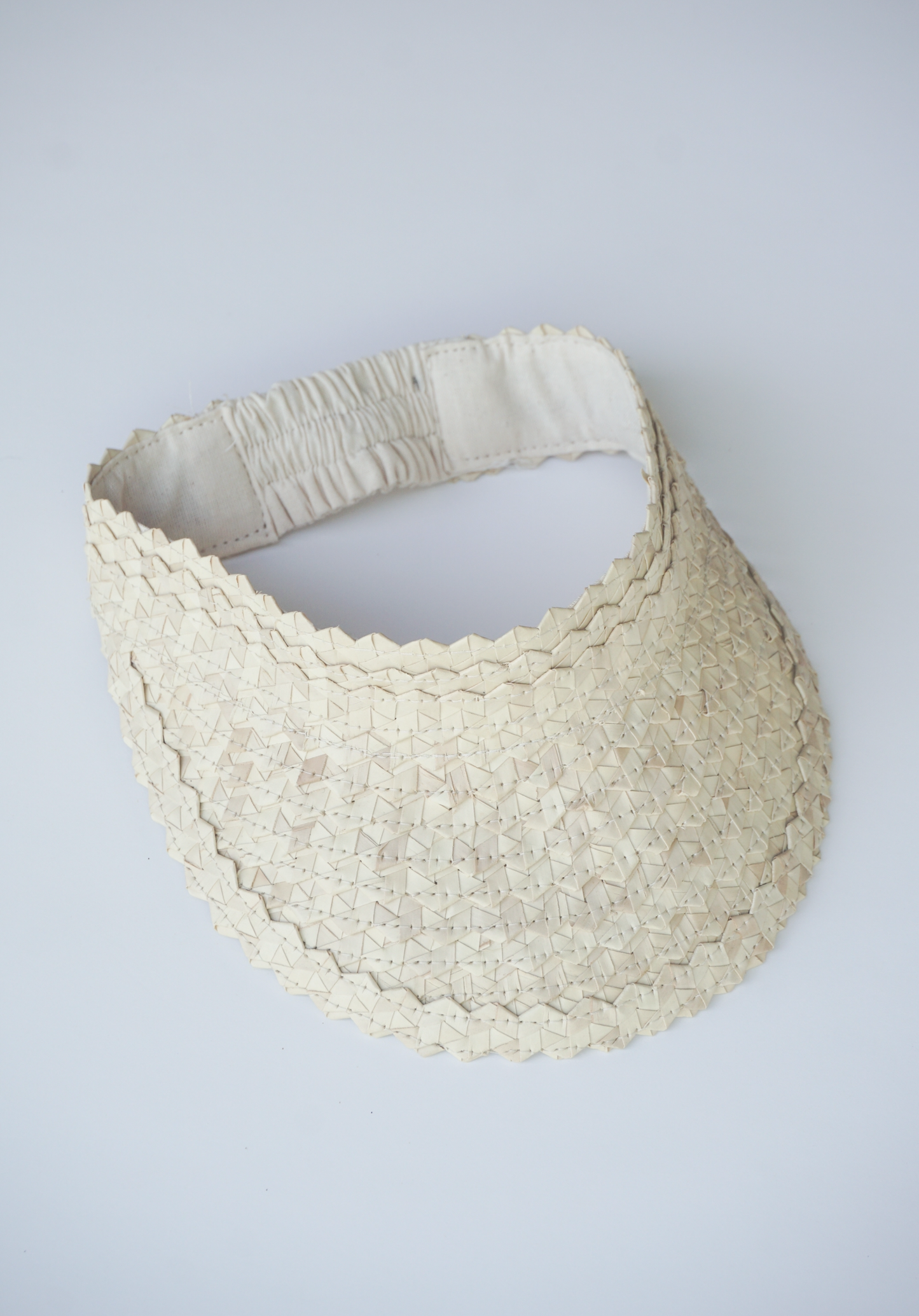 Rattan visor hat